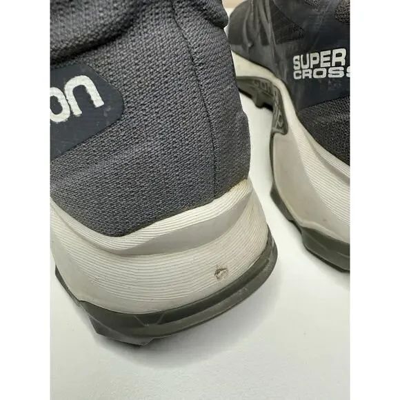 Men’s 11.5 Salomon Black and Red Athletic Hiking Trail Sneakers - Picture 7 of 12